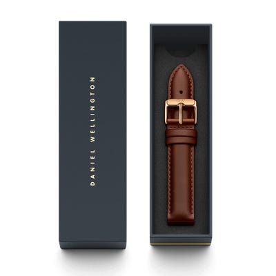 Daniel Wellington Classic St Mawes Gold Watch 18mm Leather Strap DW00200035 - Dawson Watches