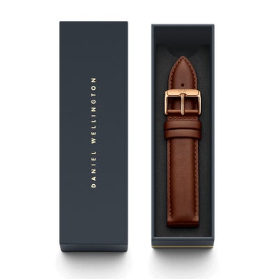 Daniel Wellington Classic St Mawes Gold Watch 20mm Leather Strap DW00200006 - Dawson Watches