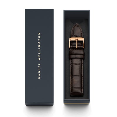 Daniel Wellington York Gold Watch 20mm Leather Strap