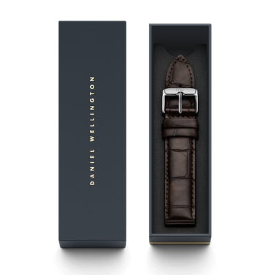 Daniel Wellington Classic York Silver Watch 20mm Leather Strap DW00200025 - Dawson Watches