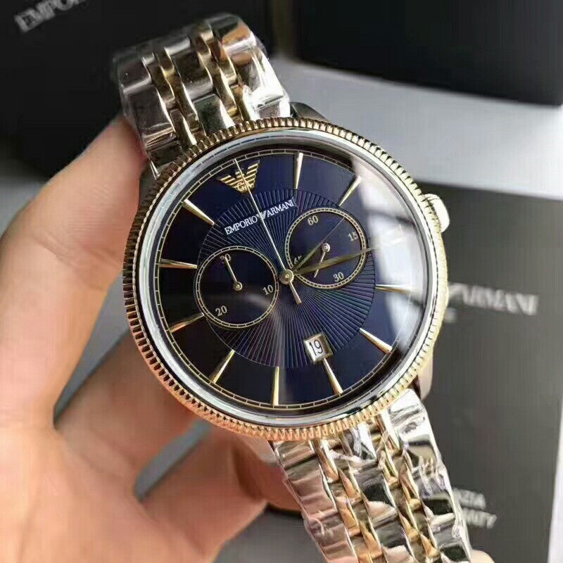 EMPORIO ARMANI Classic Chronograph Blue Dial Men's Watch AR1847