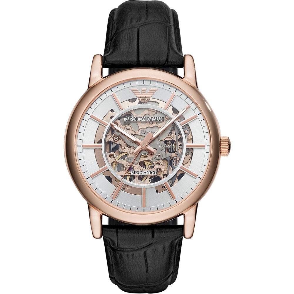 Emporio Armani Automatic Skeleton Dial Men's Watch  AR60007 - The Watches Men & CO