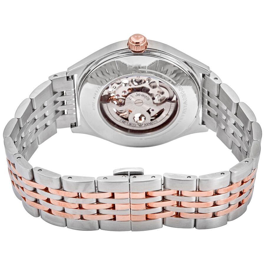 Emporio Armani Automatic Skeleton Dial Two-tone Men's Watch AR60002 - The Watches Men & CO #3