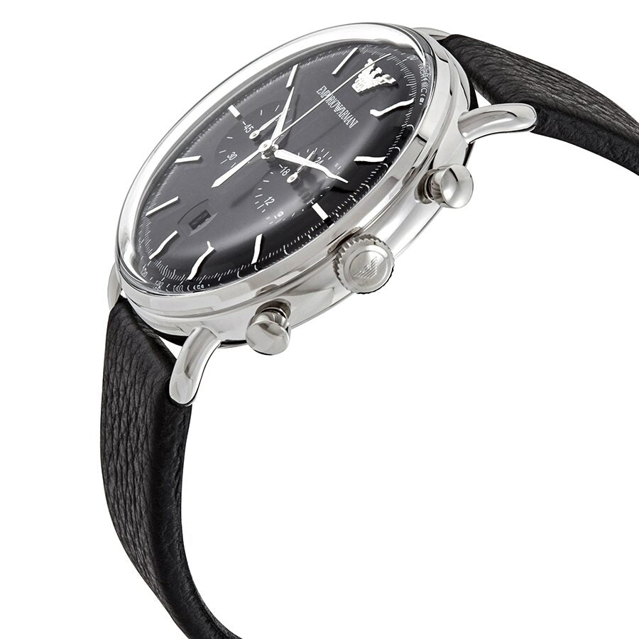 Emporio Armani Aviator Chronograph Quartz Black Dial Men's Watch AR11143