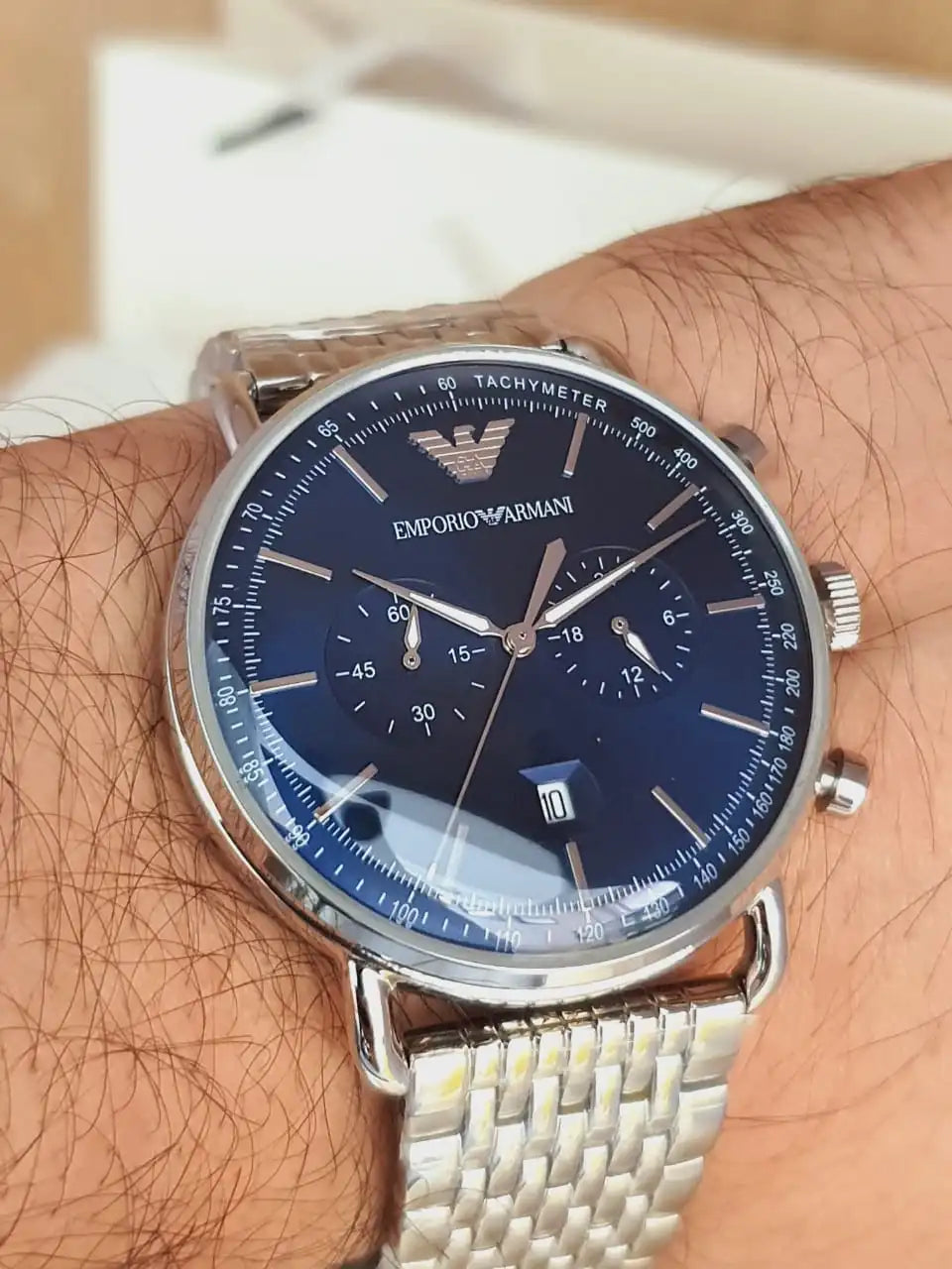 Emporio Armani Aviator Chronograph Quartz Blue Dial Men’s Watch AR11238 - Watch