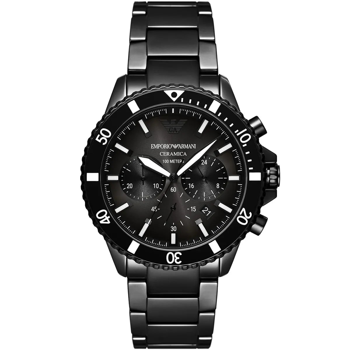 Emporio Armani World Explorer Chronograph Black Men's Watch - AR70010