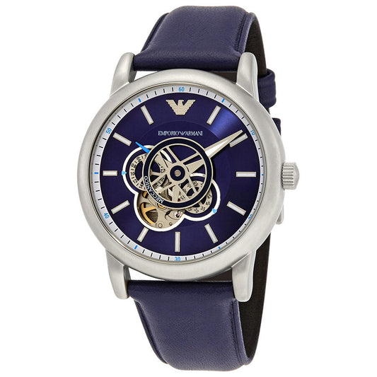 Emporio Armani Chronograph Automatic Blue Dial Men's Watch AR60011 - BigDaddy Watches