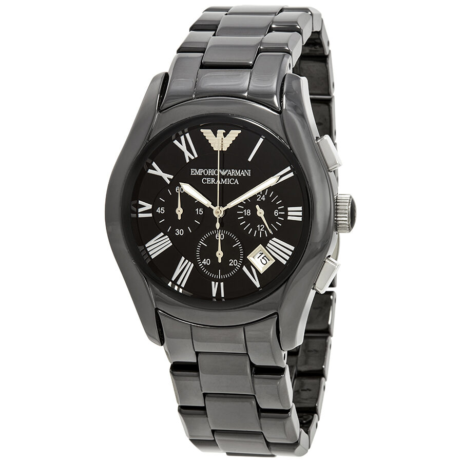 Emporio Armani Chronograph Black Dial Black Ceramic Men's Watch AR1400 - BigDaddy Watches
