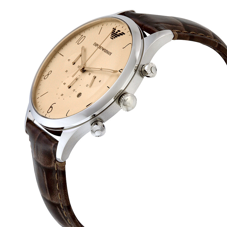 Emporio Armani Classic Chronograph Cream Dial Men's Watch AR1878 - BigDaddy Watches #2