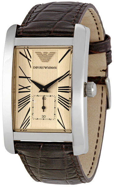 Emporio Armani Classic Leather Strap Men's Watch AR0154 - BigDaddy Watches
