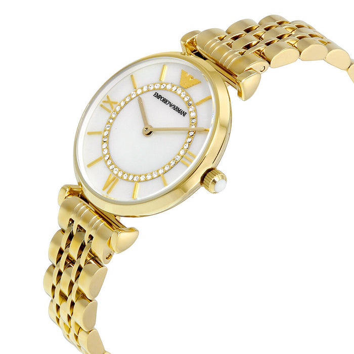 Emporio Armani Classic Mother Of Pearl Dial Ladies Watch AR1907