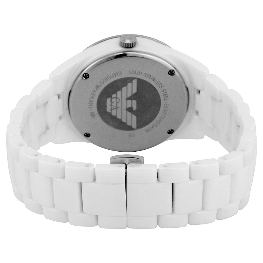Emporio Armani Crystal Mother of Pearl Dial Ladies Watch AR1426 - BigDaddy Watches #3