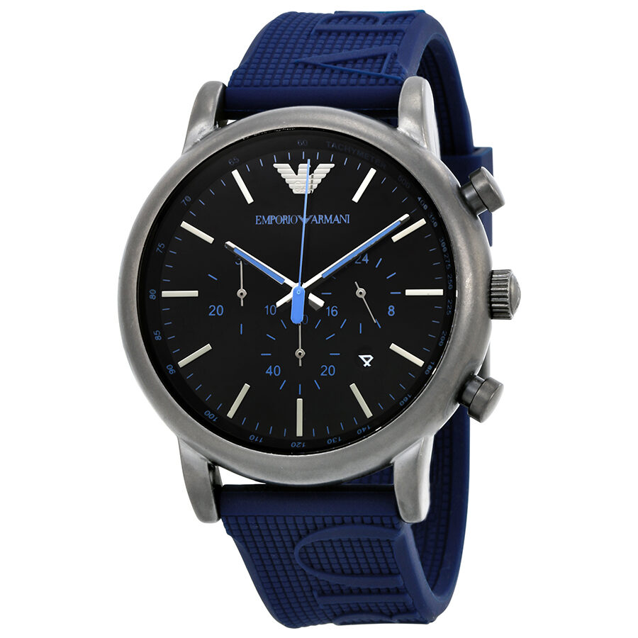 Emporio Armani Luigi Chronograph Black Dial Men's Watch AR11023 - BigDaddy Watches