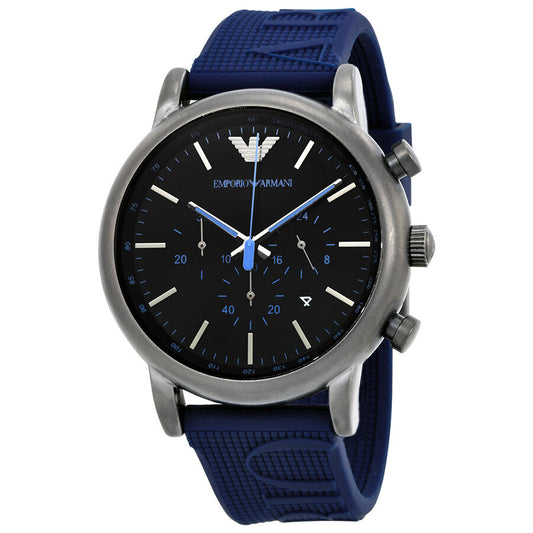Emporio Armani Luigi Chronograph Black Dial Men's Watch AR11023 - BigDaddy Watches