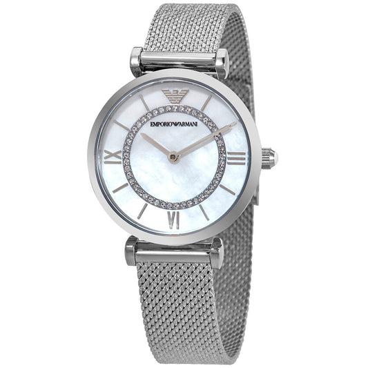 Emporio Armani Quartz Mother of Pearl Dial Ladies Watch #AR11319 - Dawson Watches