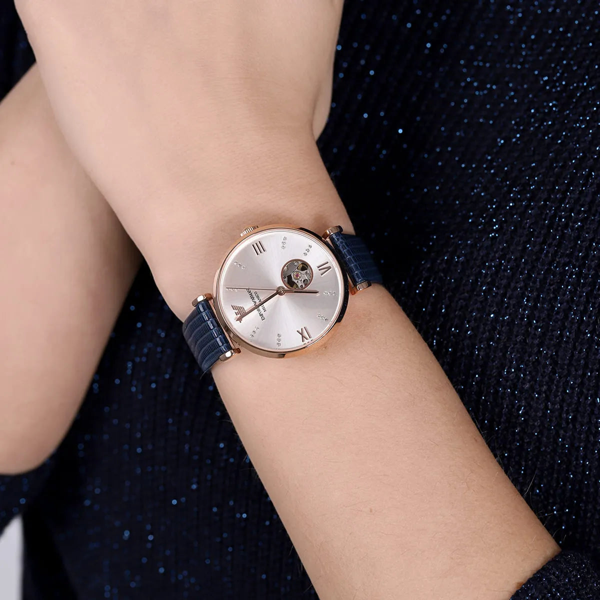 Emporio Armani Rose Gold Ladies Watch - AR60020