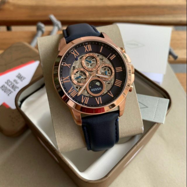 Fossil Grant Automatic Multi-Function Skeletal Dial Men's Watch ME3029