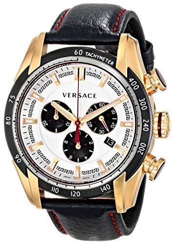 Versace V-Ray Leather Strap Men's Watch VDB040014 - Dawson Watches #2