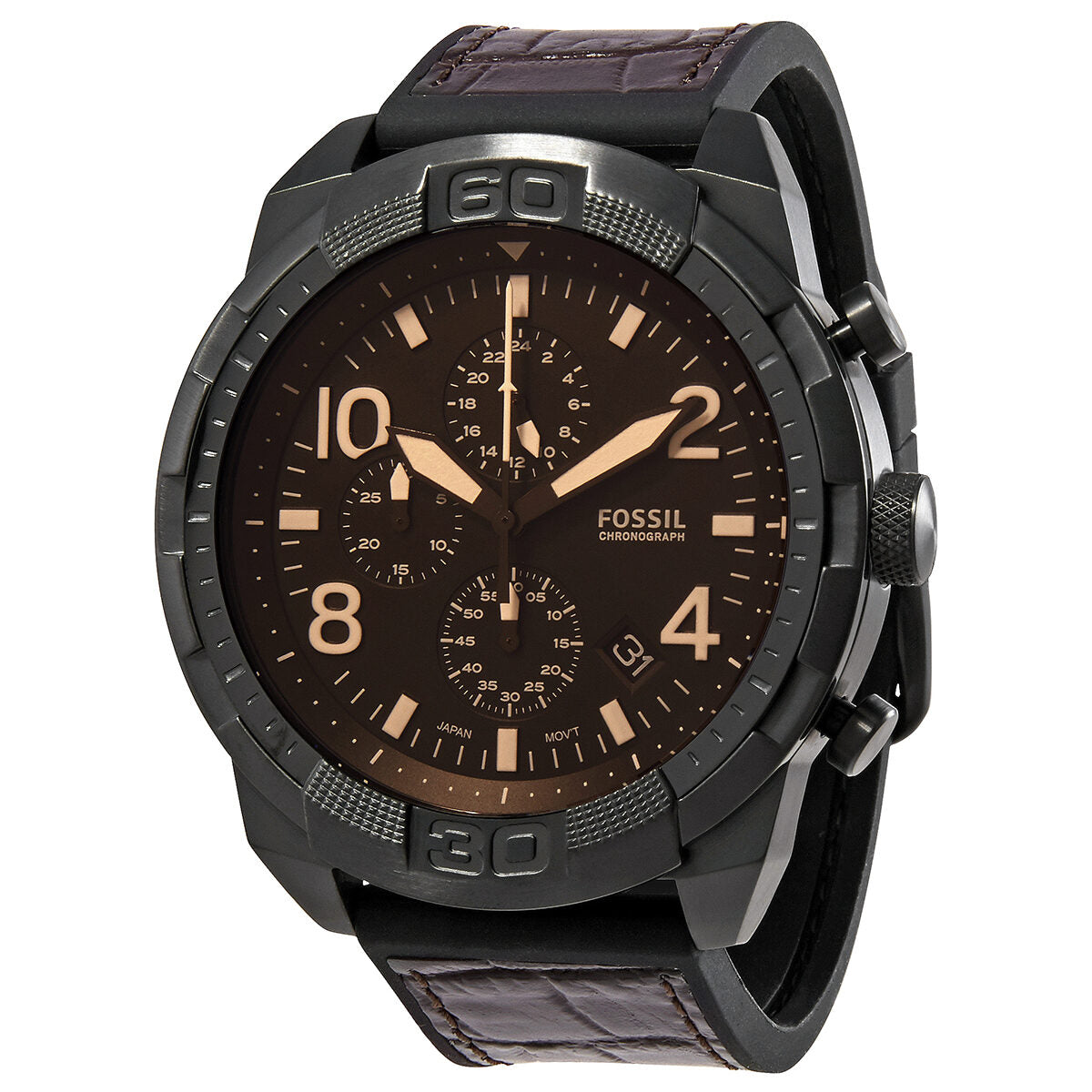 Fossil Bronson Chronograph Quartz Brown Dial Men's Watch FS5713 - BigDaddy Watches