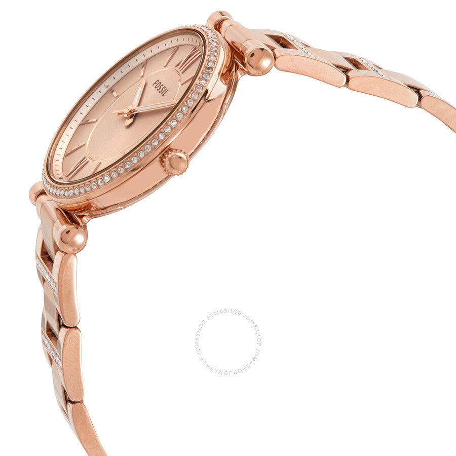Fossil Carlie Quartz Rose Dial Ladies Watch ES4301 - The Watches Men & Co #2