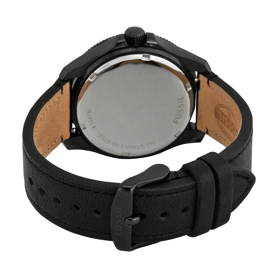 Fossil Cecile Black Dial Black Leather Strap Men's Watch AM4523 - BigDaddy Watches #3