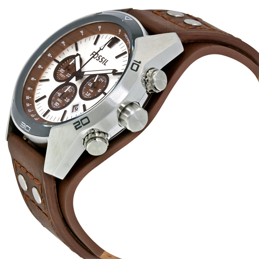 Fossil Coachman Chronograph Cuff Leather Men's Watch CH2565 - BigDaddy Watches #2
