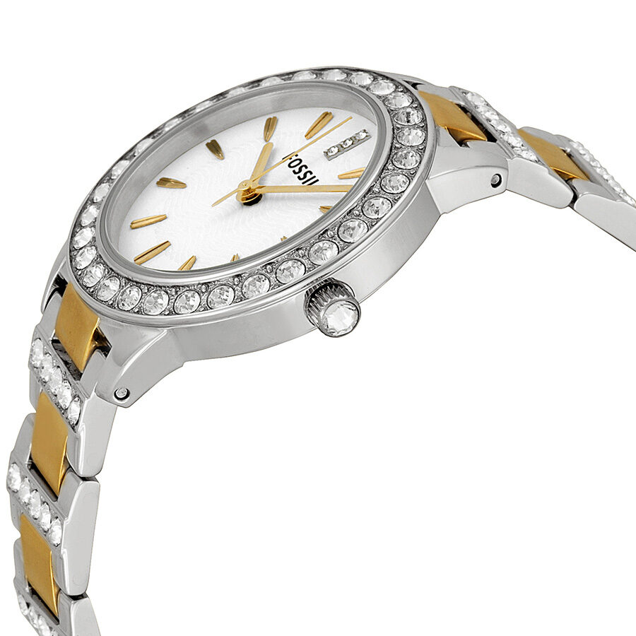 Fossil Crystal White Dial Two-tone Ladies Watch ES2409 - BigDaddy Watches #2