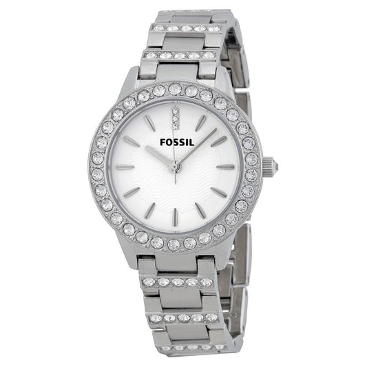 Fossil Glitz White Dial Stainless Steel Ladies Watch ES2362 - BigDaddy Watches