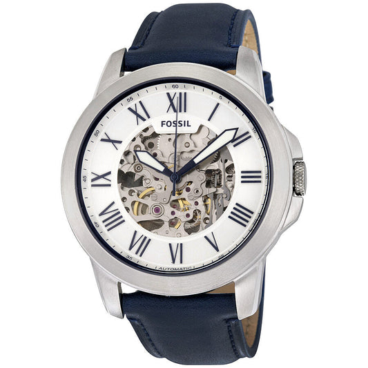 Fossil Grant Automatic Silver Skeleton Dial Men's Watch ME3111 - BigDaddy Watches