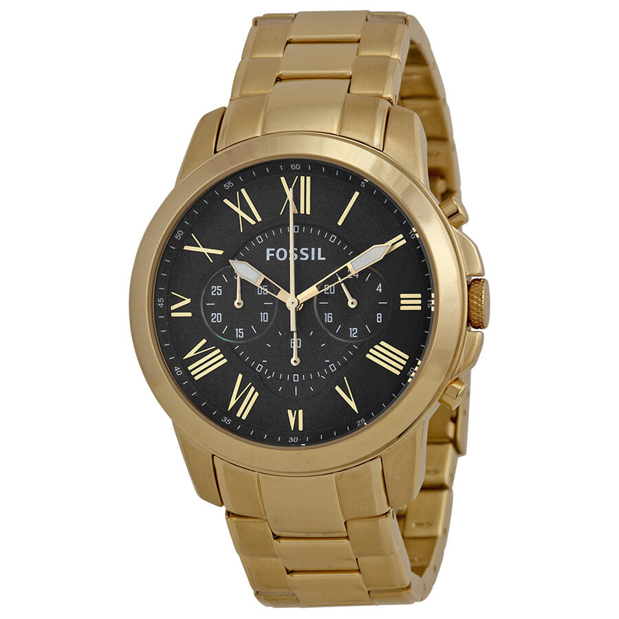 Fossil Grant Chronograph Brown Dial Gold-tone Men's Watch FS4815 - BigDaddy Watches