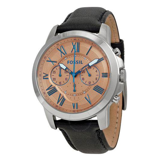 Fossil Grant Chronograph Champagne Dial Men's Watch FS4989