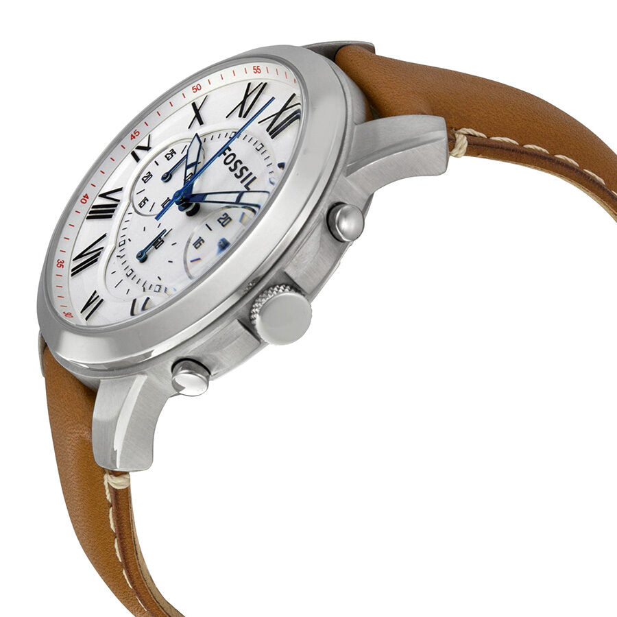 Fossil Grant Chronograph White Dial Tan Leather Men's Watch FS5060 - BigDaddy Watches #2