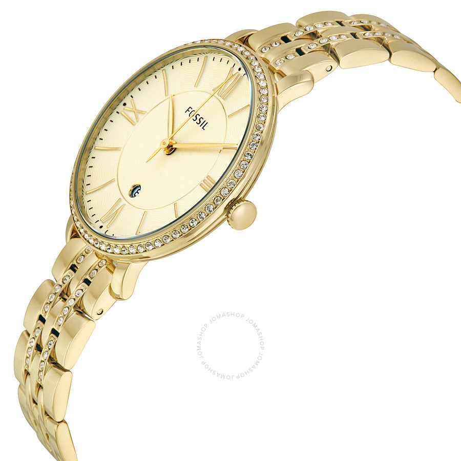 Fossil Jacqueline Champagne Dial Gold-tone Ladies Watch ES3547