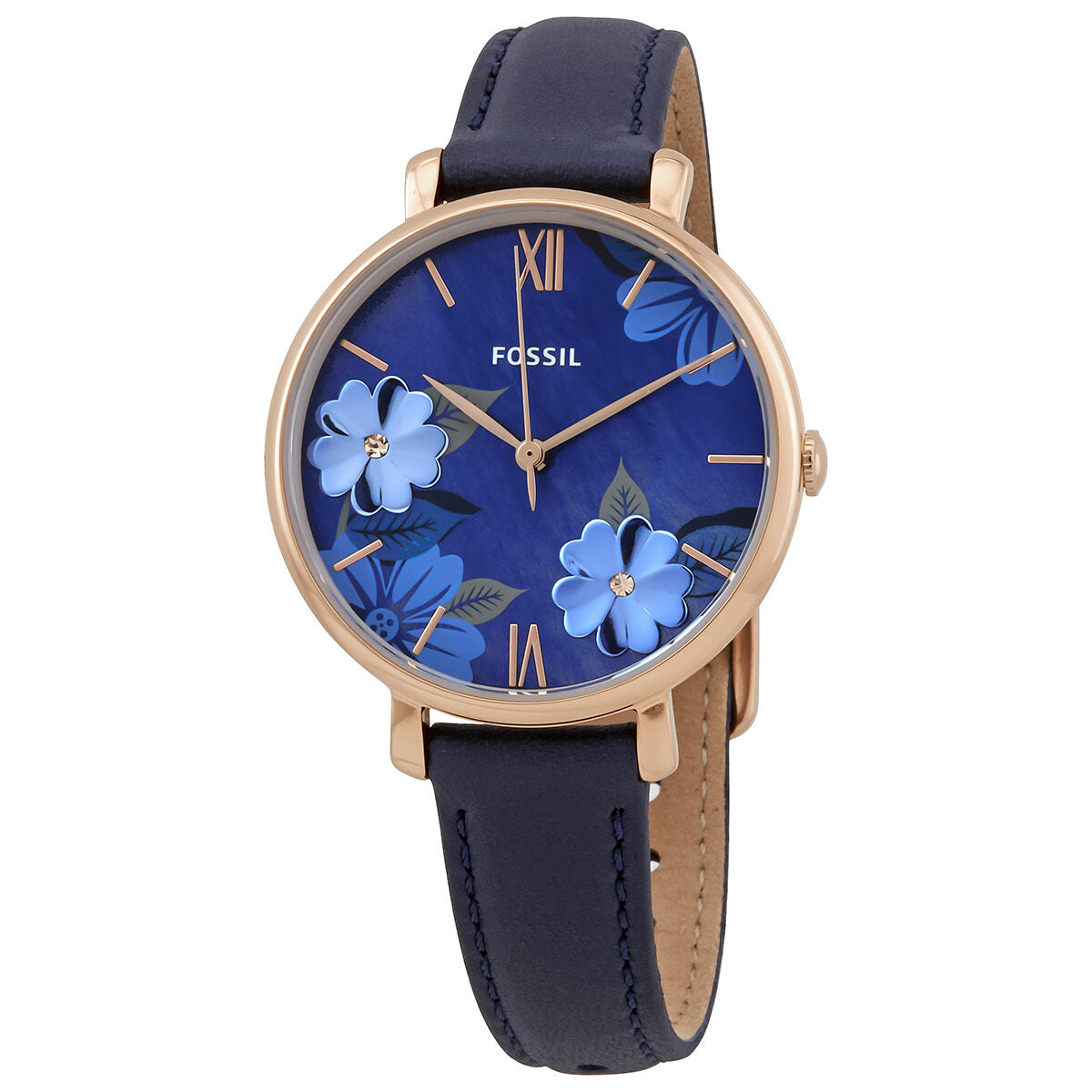 Fossil Jaqueline Quartz Blue Dial Ladies Watch ES4673 - BigDaddy Watches