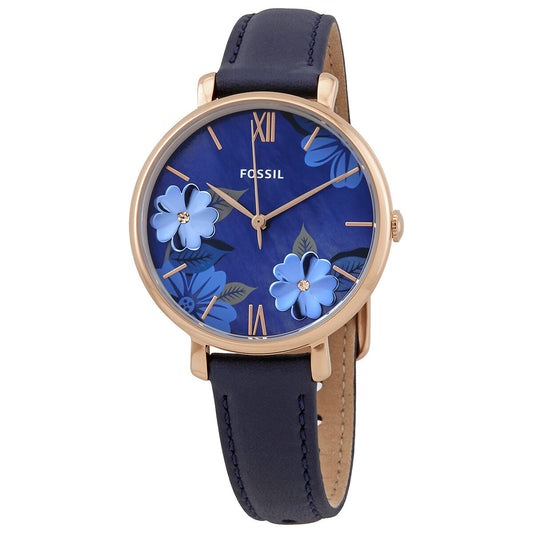 Fossil Jaqueline Quartz Blue Dial Ladies Watch ES4673 - BigDaddy Watches