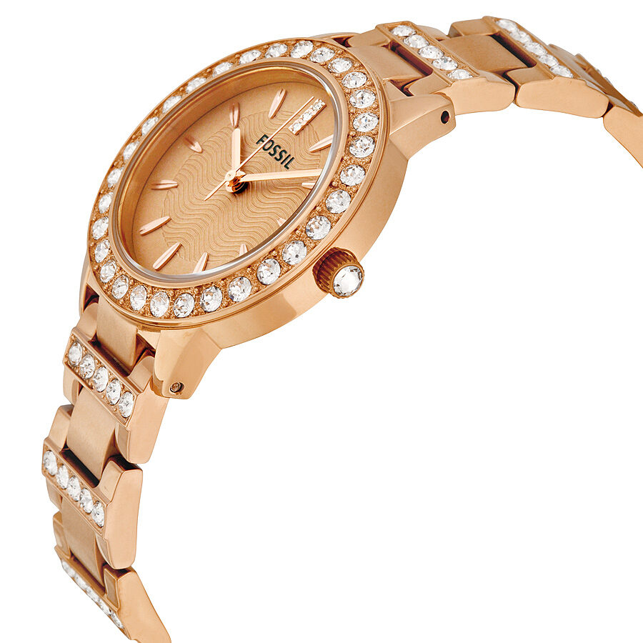 Fossil Jesse Crystal Rose Gold Dial Ladies Watch ES3020 - BigDaddy Watches #2