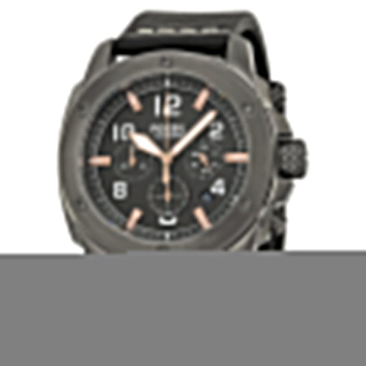 Fossil Machine Chronograph Grey Dial Leather Strap Men's Watch FS5016