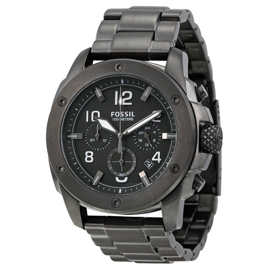 Fossil Machine Chronograph Grey Dial Smoke Ion-plated Men's Watch FS5017