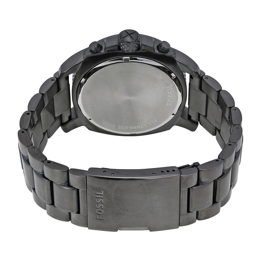 Fossil Machine Chronograph Grey Dial Smoke Ion-plated Men's Watch FS5017