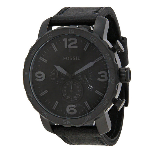 Fossil Nate Chronograph Black Dial Men's Watch JR1354