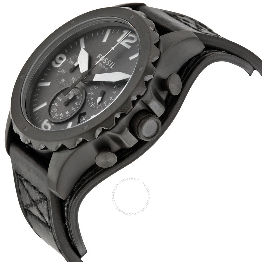 Fossil Nate Chronograph Black Dial Men's Watch JR1510