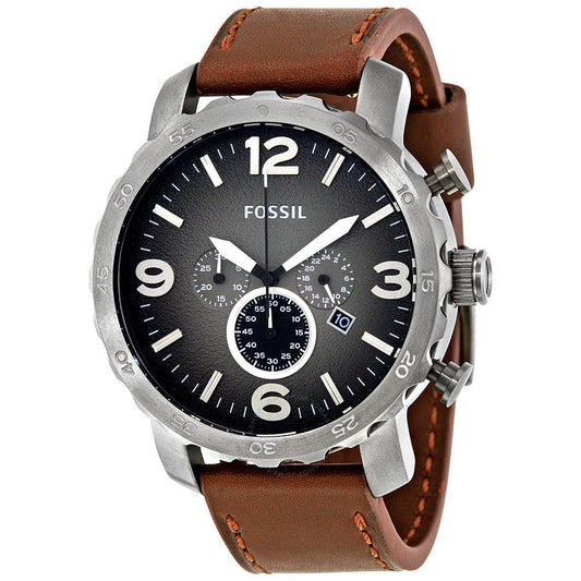 Fossil Nate Chronograph Grey Dial Men's Watch JR1424