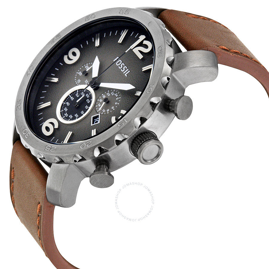 Fossil Nate Chronograph Grey Dial Men's Watch JR1424