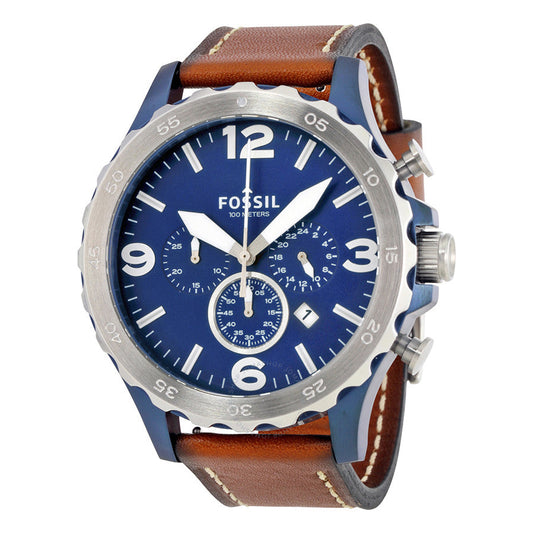 Fossil Nate Navy Blue Dial Men's Chronograph Watch JR1504