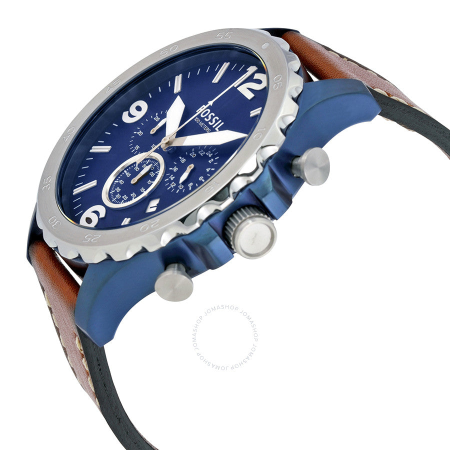 Fossil Nate Navy Blue Dial Men's Chronograph Watch JR1504