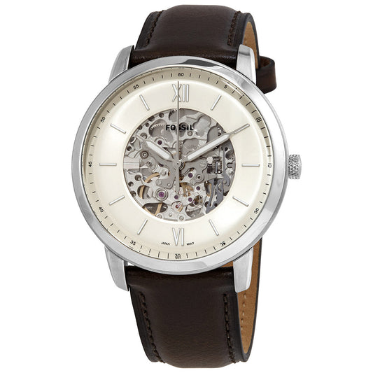 Fossil Neutra Automatic Cream Skeleton Dial Men's Watch ME3184 - BigDaddy Watches