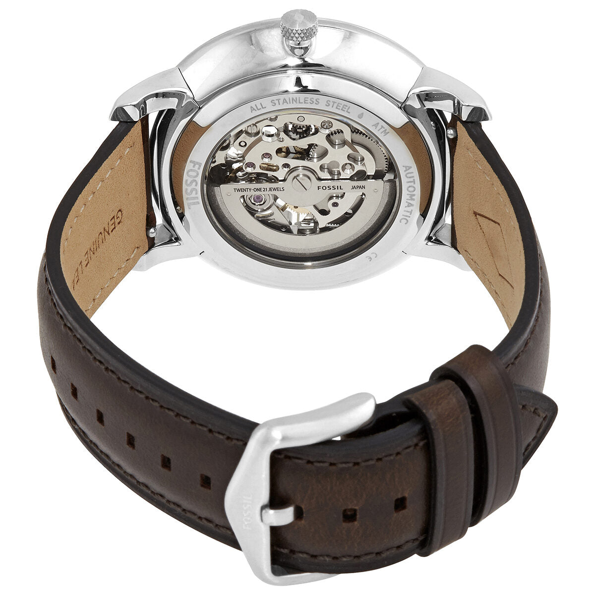 Fossil Neutra Automatic Cream Skeleton Dial Men's Watch ME3184 - BigDaddy Watches #3