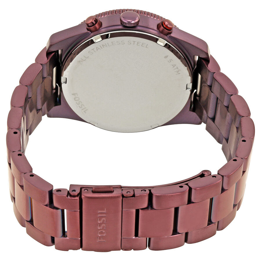 Fossil Perfect Boyfriend GMT Multi-Function Wine Dial Ladies Watch ES4110 - BigDaddy Watches #3