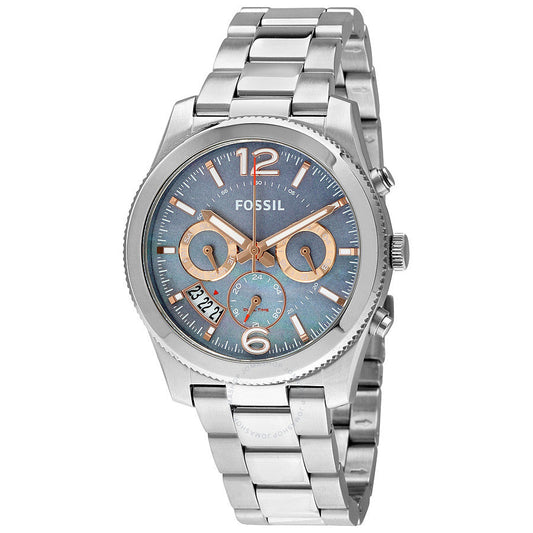 Fossil Perfect Boyfriend Gray Mother of Pearl Dial Ladies Watch ES3880