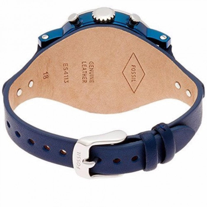 Fossil Original Boyfriend Chronograph Blue Dial Ladies Watch ES4113